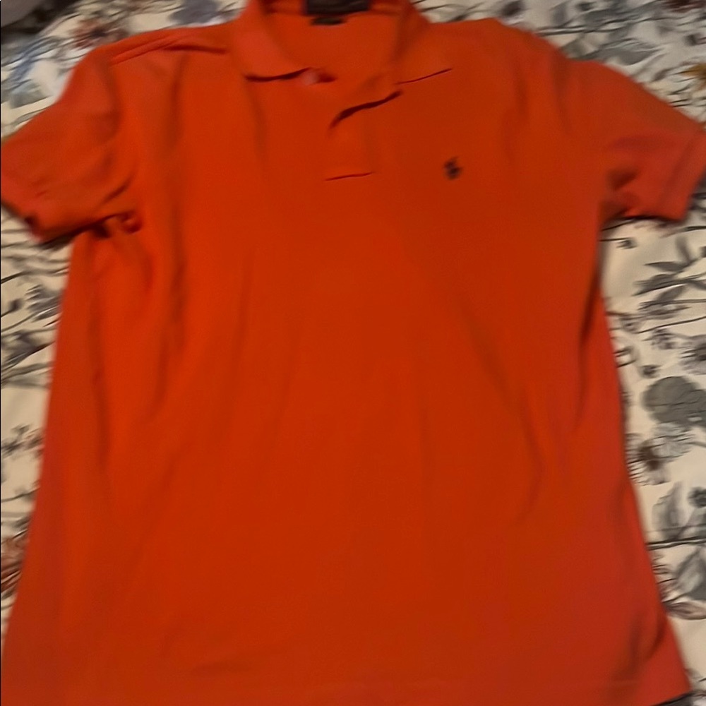 Orange Polo Shirt with Logo